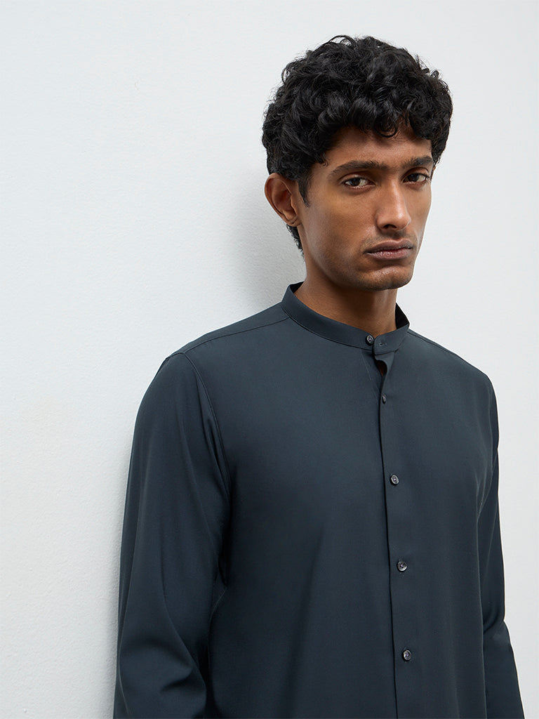 WES Formals Teal Ultra Slim-Fit Shirt