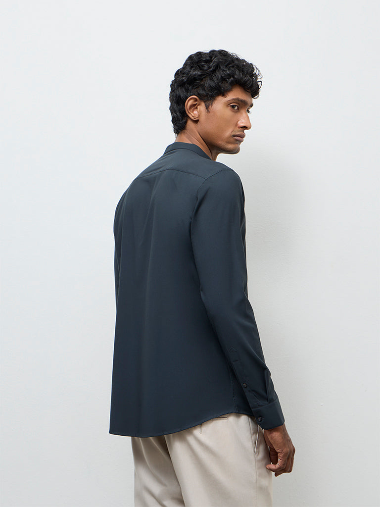 WES Formals Teal Ultra Slim-Fit Shirt