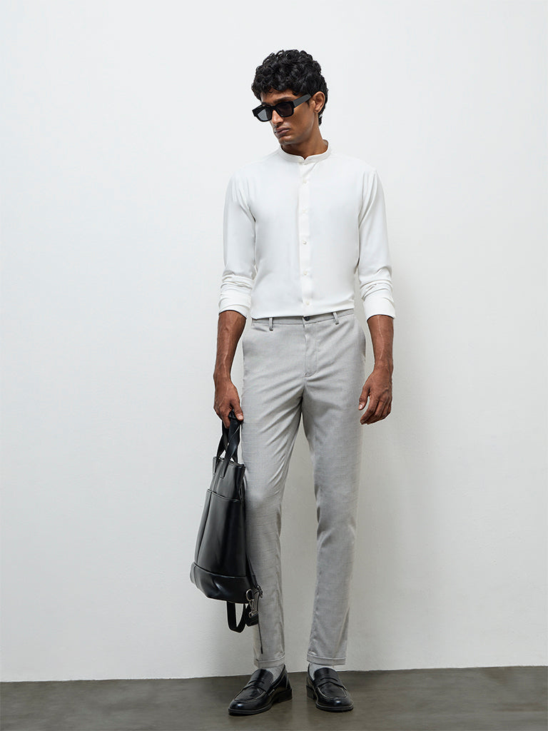 WES Formals White Ultra Slim-Fit Shirt