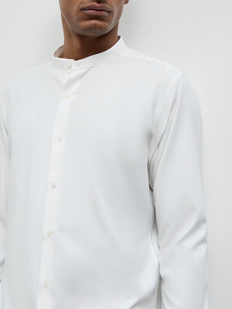 WES Formals White Ultra Slim-Fit Shirt