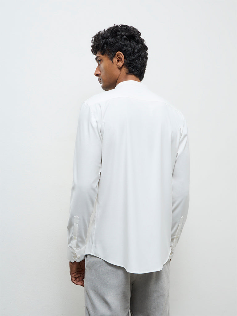 WES Formals White Ultra Slim-Fit Shirt