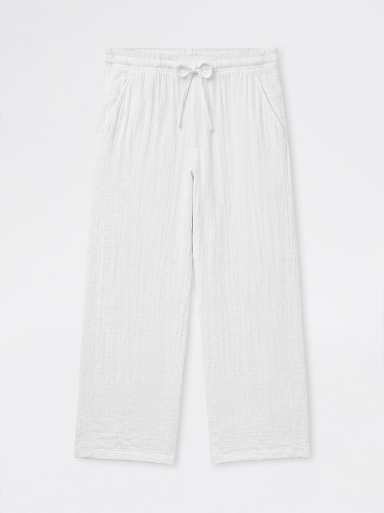 ETA White Relaxed-Fit Mid-Rise Cotton Chinos