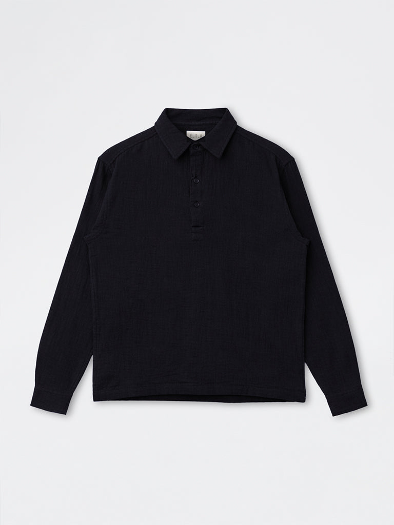 ETA Black Relaxed-Fit Cotton Shirt