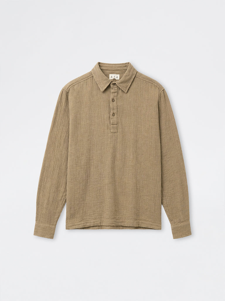 ETA Taupe Relaxed-Fit Cotton Shirt