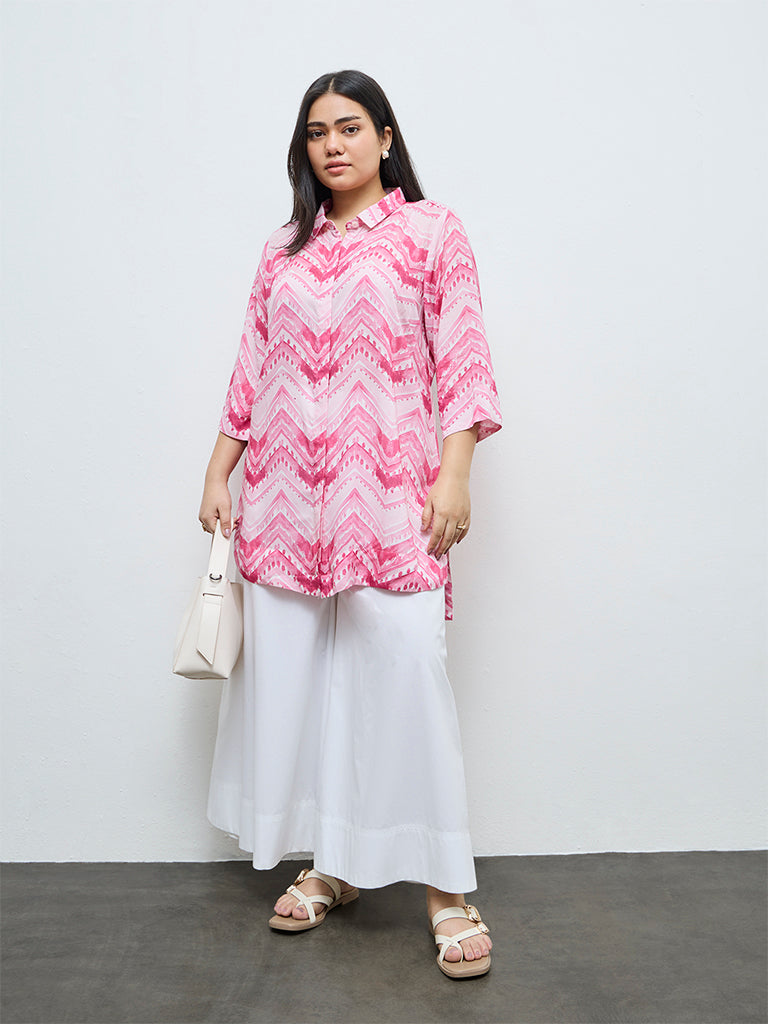 Diza Pink Chevron Tunic
