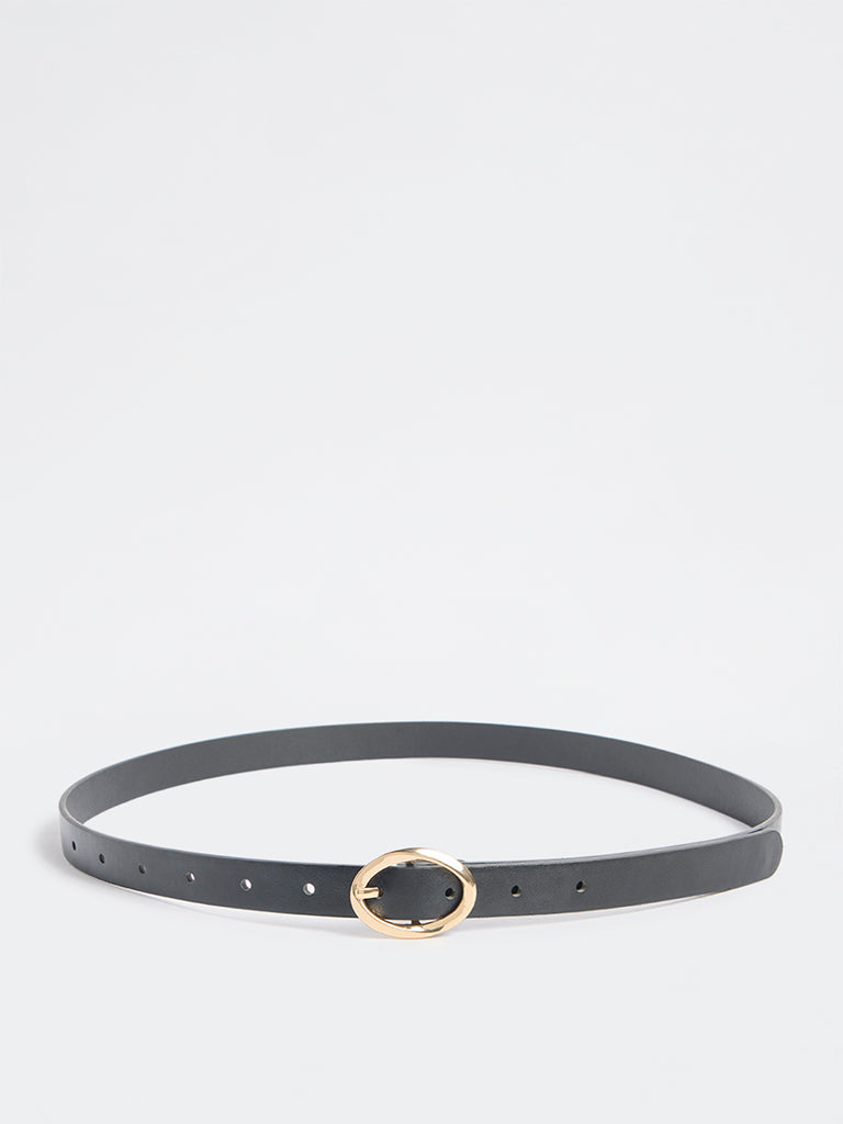 Westside Accessories Black Oval Buckle Belt