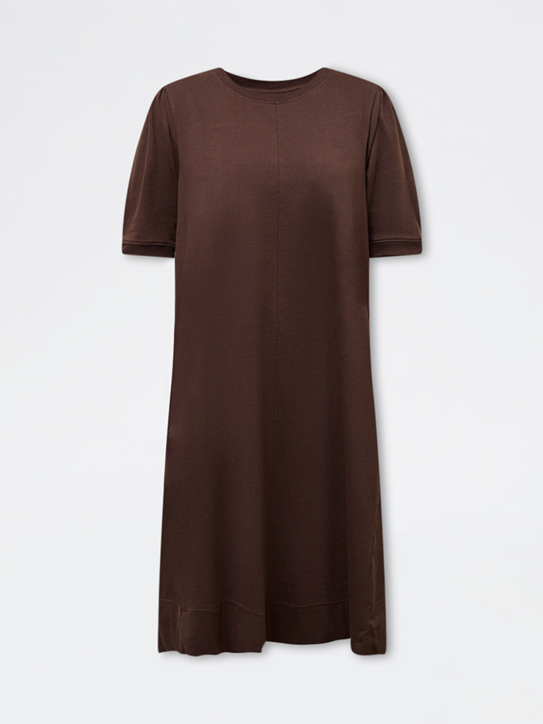 Gia Brown Rhinestone Straight Dress