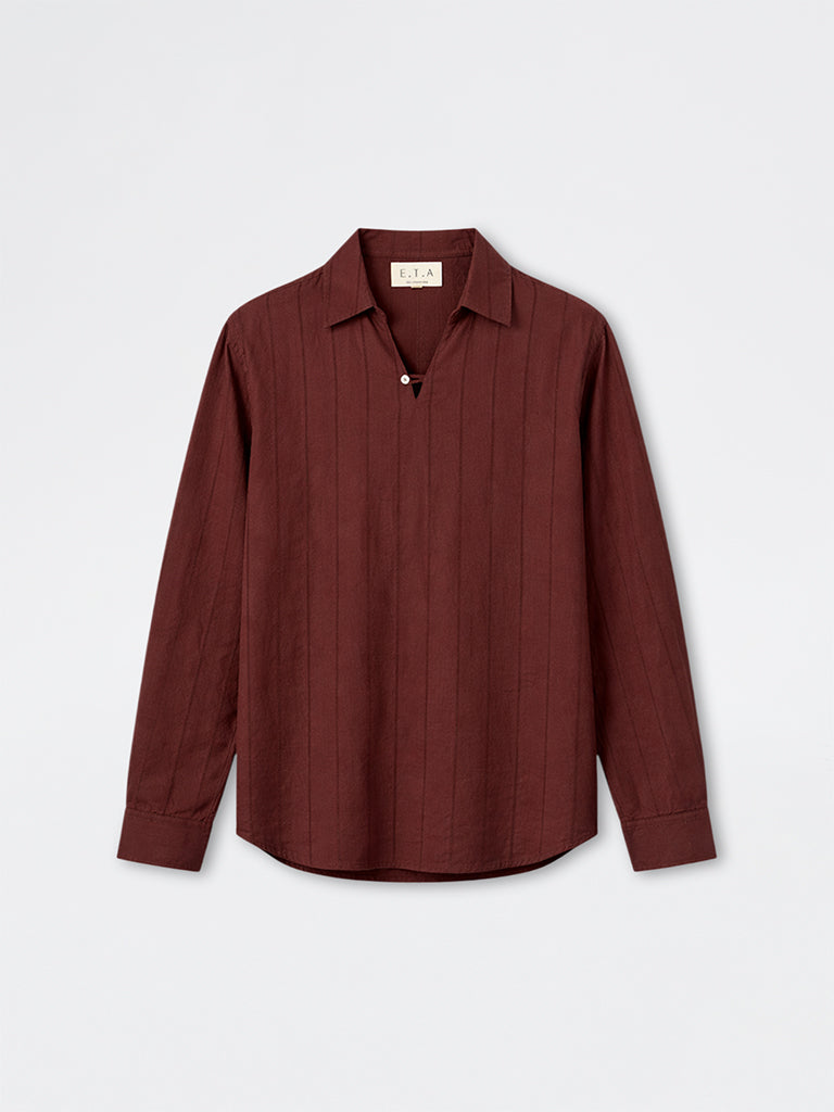 ETA Rust Self Relaxed Fit Cotton-Blend Shirt