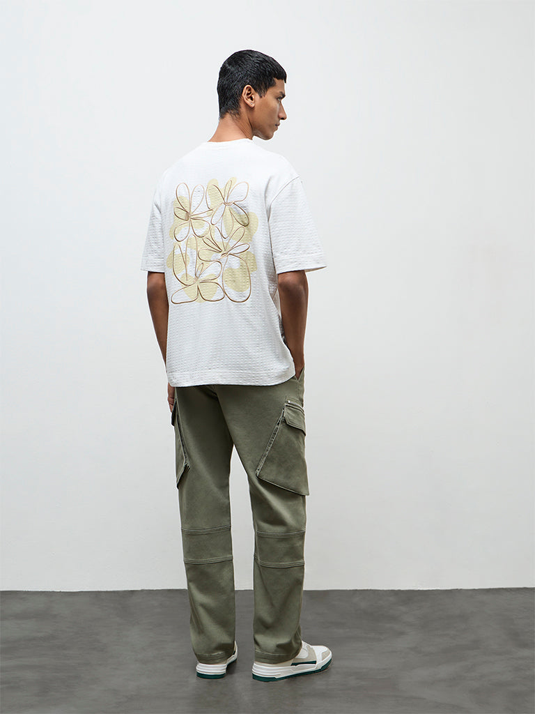 Nuon Sage Relaxed-Fit Mid-Rise Cotton Cargo Pants