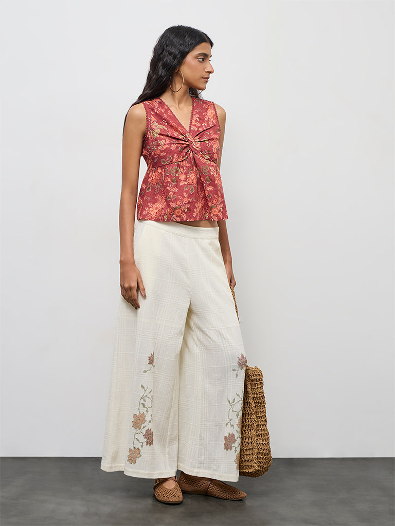 andmary￤Rosie flower knit tops ANDMARY】Rosie flower knit tops