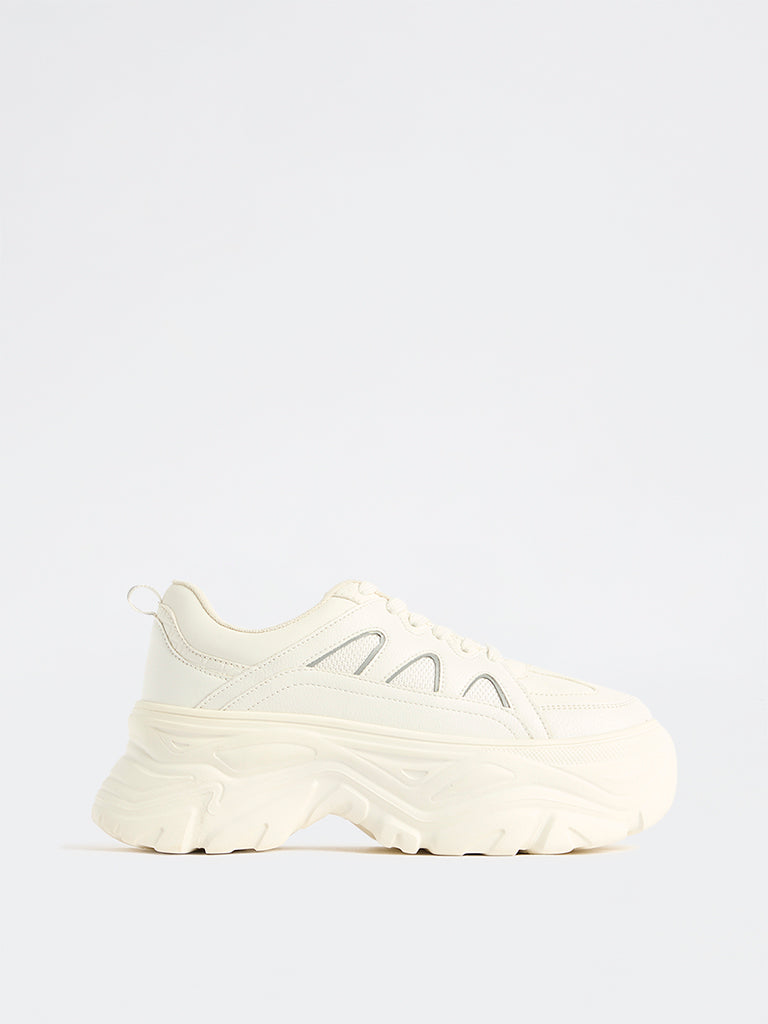LUNA BLU White Chunky Sneakers