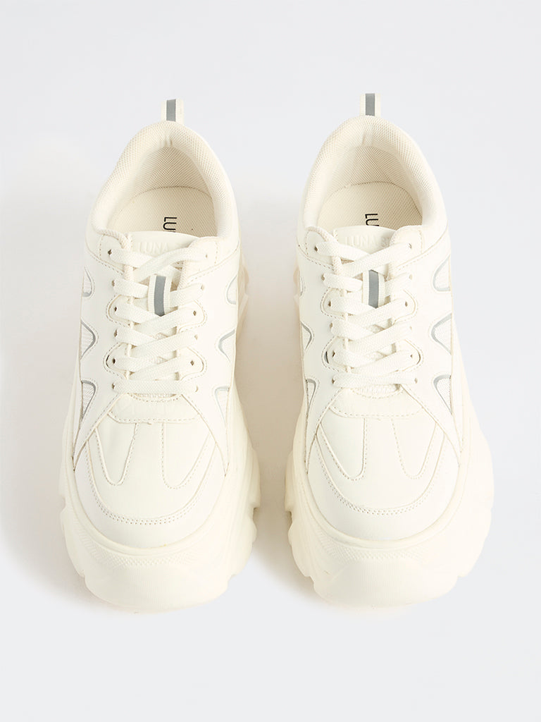 LUNA BLU White Chunky Sneakers