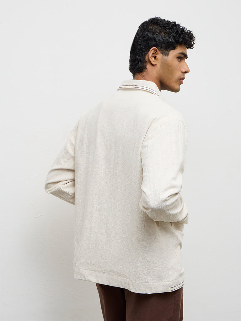 ETA Off-White Relaxed-Fit Cotton-Blend Jacket