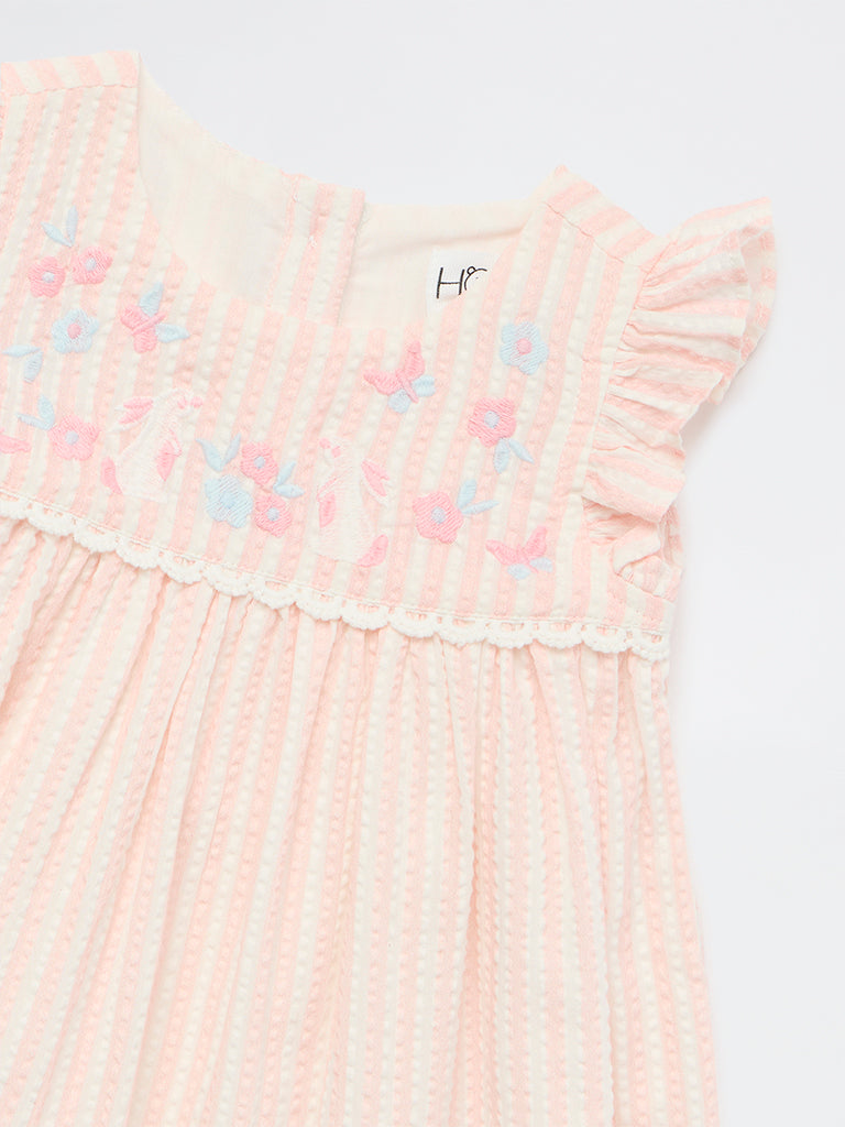 strapless open back dress Buy HOP Baby Girls Pink Seersucker Textured A-Line Cotton Dress from  Westside