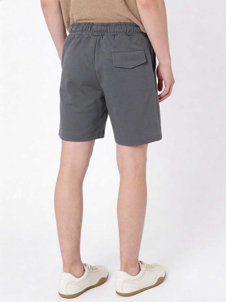 Y&F Kids Boys Dark Grey Mid-Rise Shorts