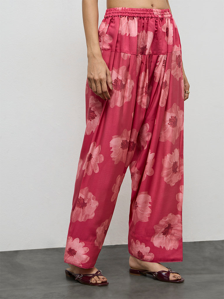 Utsa Pink Floral Design Salwar