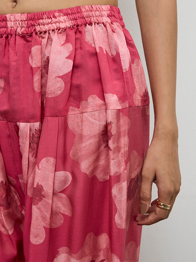 Utsa Pink Floral Design Salwar