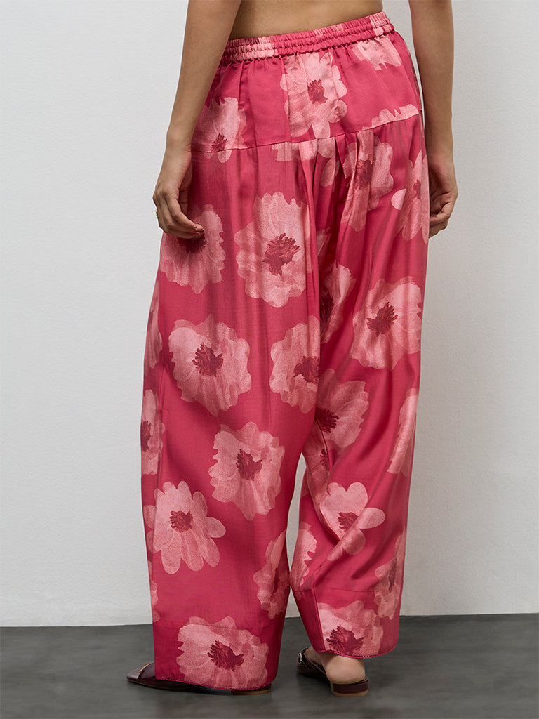 Utsa Pink Floral Design Salwar