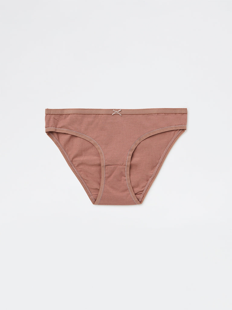 Wunderlove 3-Pack Heart Printed Cotton-Blend Bikini Briefs
