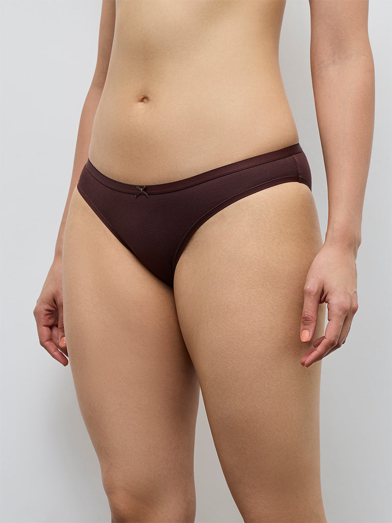 Wunderlove 3-Pack Bikini Cotton-Blend Briefs