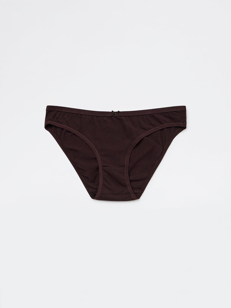Wunderlove 3-Pack Heart Printed Bikini Cotton-Blend Briefs