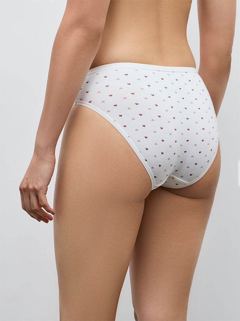 Wunderlove Dusty Pink Hi-Leg Cotton-Blend Briefs - Pack of 3