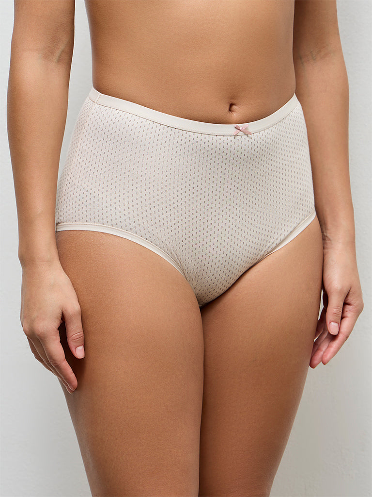 Wunderlove 3-Pack Printed Hi-Rise Cotton-Blend Briefs