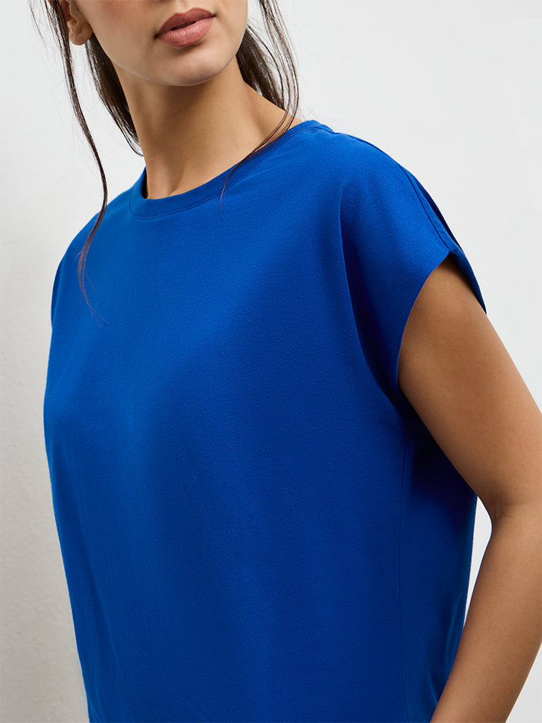 Wunderlove Blue Cotton T-Shirt