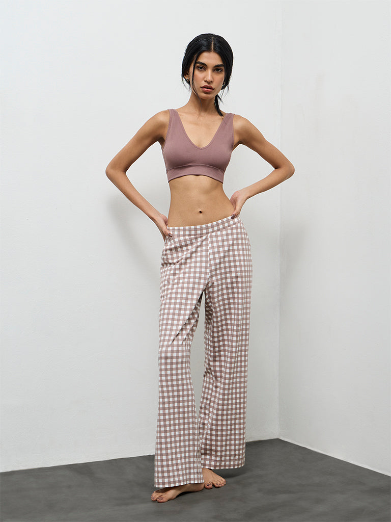 Superstar Taupe Ribbed Padded Bra