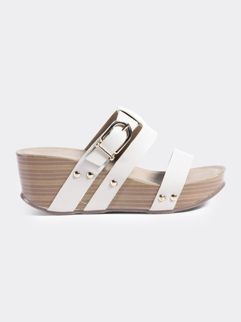 LUNA BLU Ivory Wedge Sandals