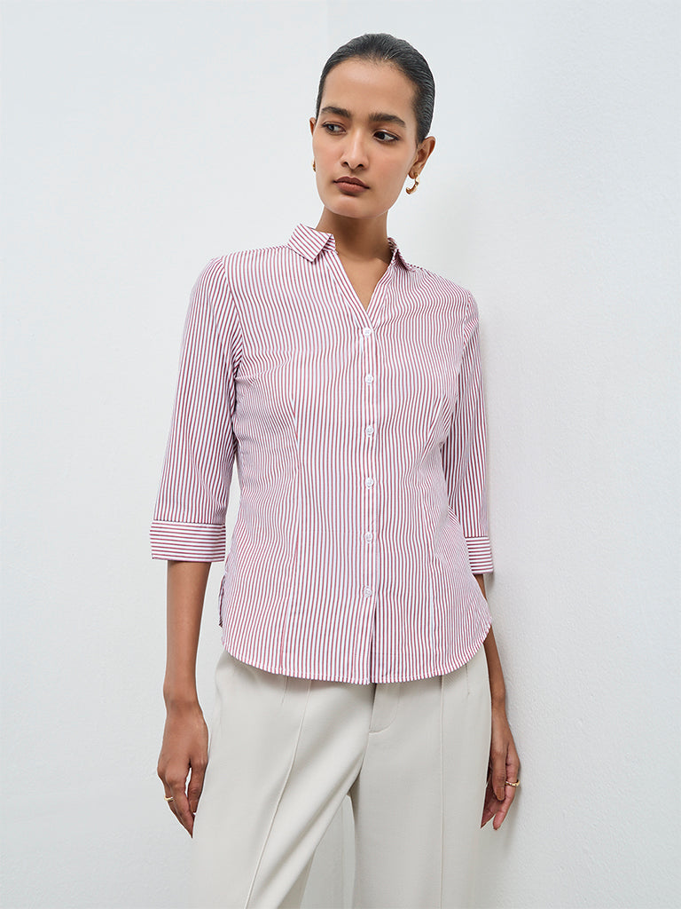 Wardrobe Red Striped Shirt