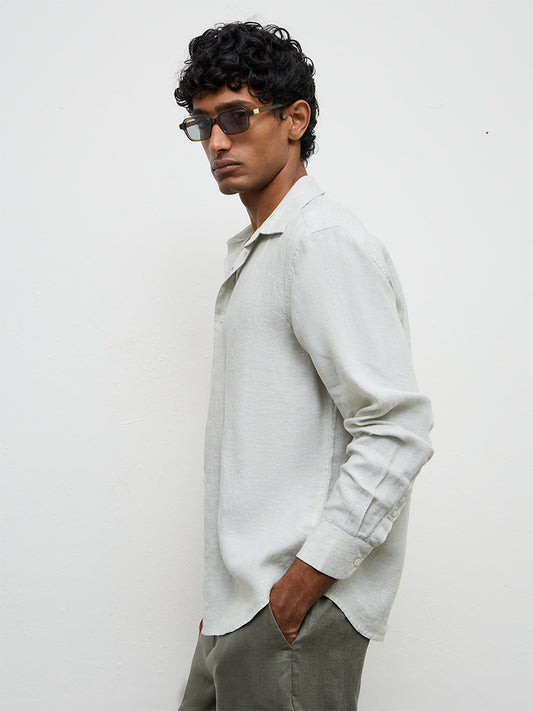 Ascot Sage Relaxed-Fit Linen Shirt