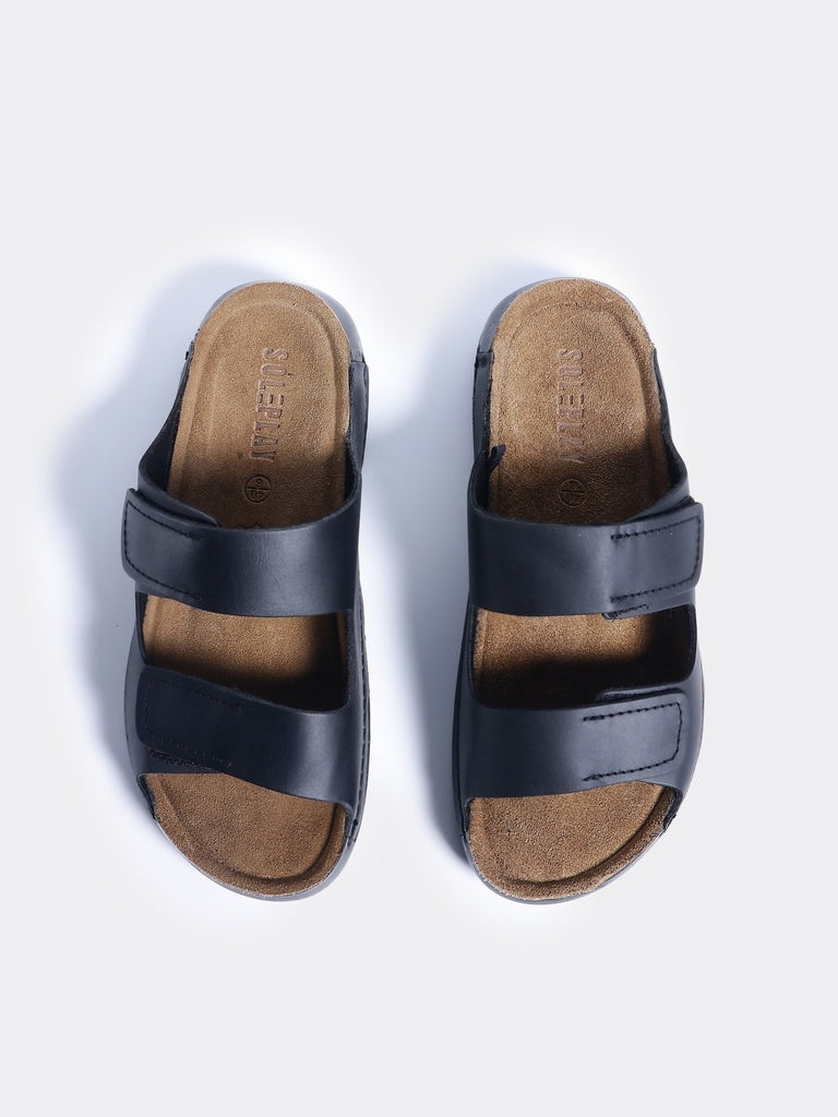 SOLEPLAY Black Comfort Sandals