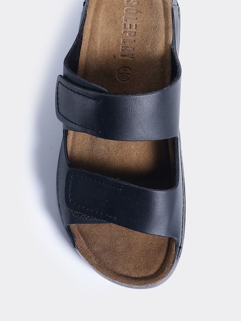 SOLEPLAY Black Comfort Sandals