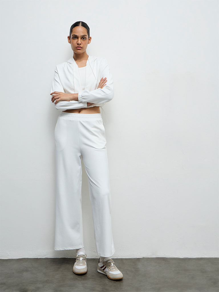 Nuoflexx White High-Rise Track Pants