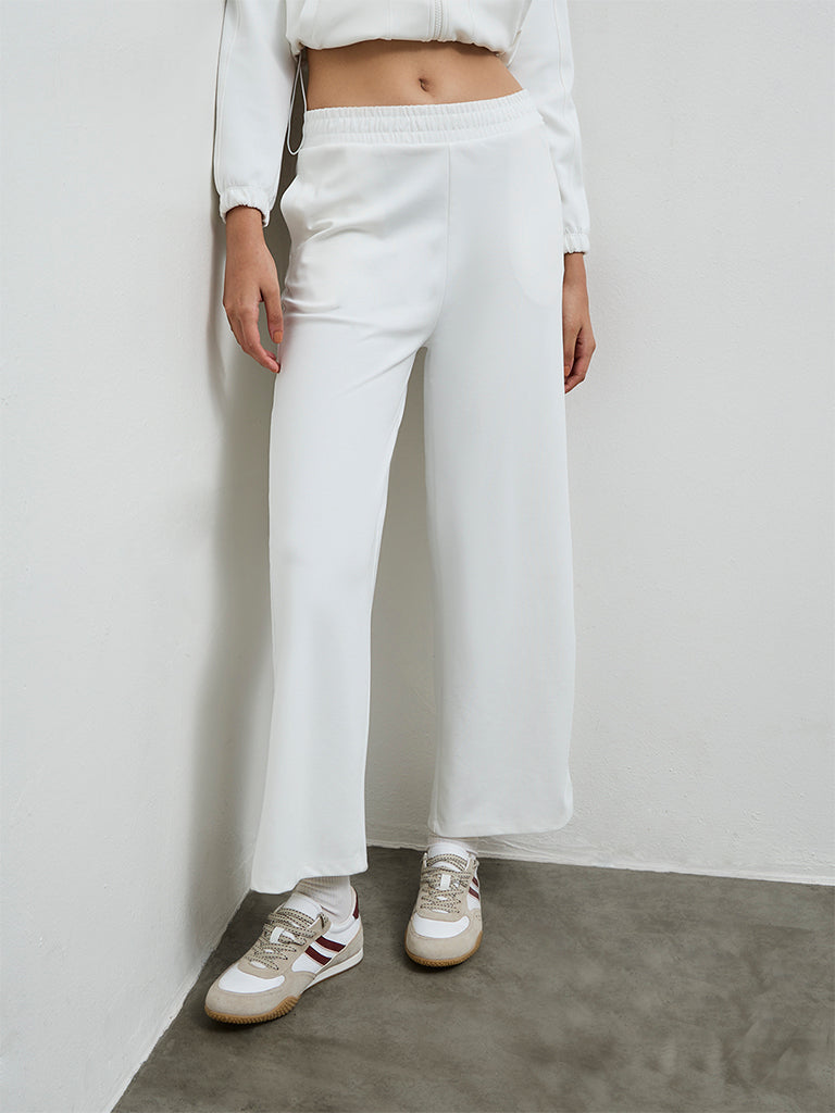 Nuoflexx White High-Rise Track Pants