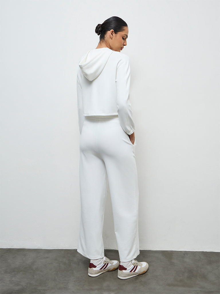 Nuoflexx White High-Rise Track Pants
