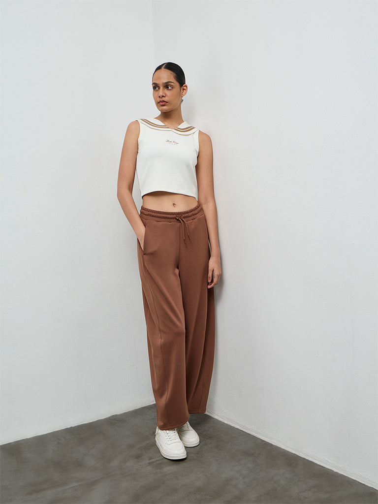 Nuoflexx Cream Text Design Top