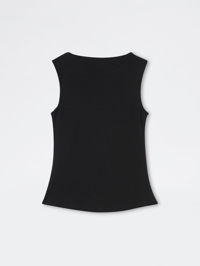 Wardrobe Black Cotton-Blend T-Shirt