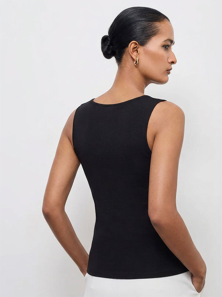 Wardrobe Black Cotton-Blend T-Shirt