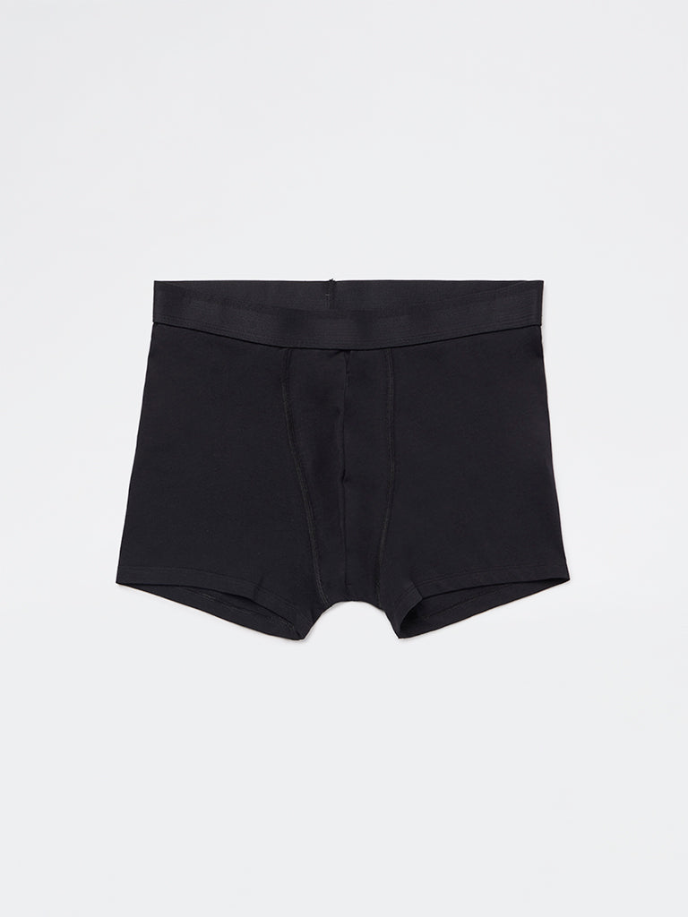 WES Lounge Grey Relaxed-Fit Cotton-Blend Trunks - Pack of 3