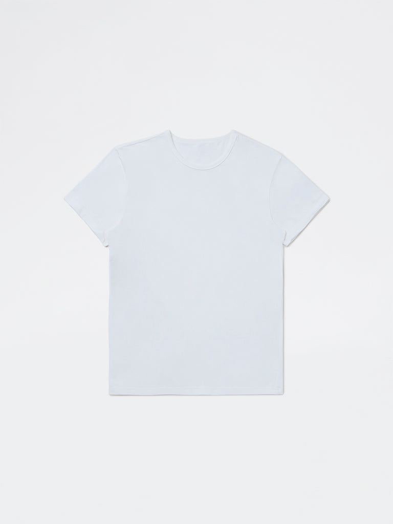 WES Lounge White Solid Cotton Vests - Pack of 2