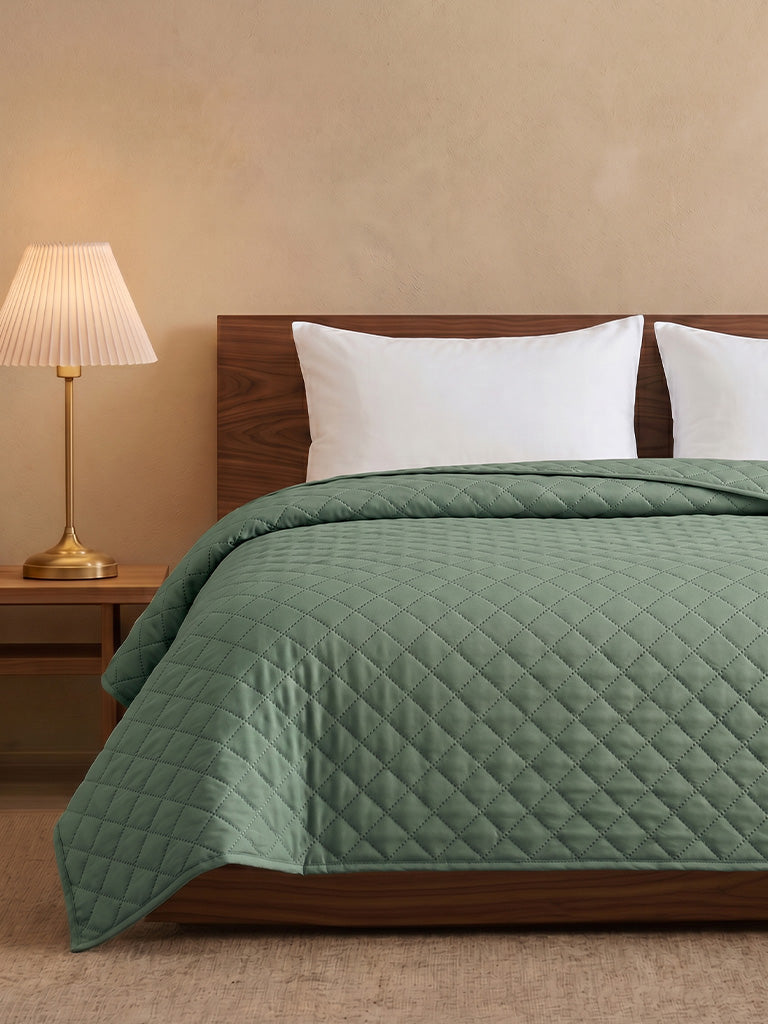Westside Home Green Queen Heat Seal Quilt