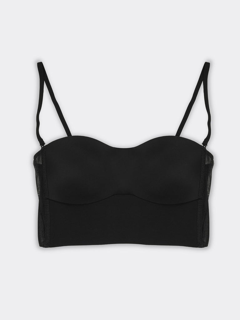 Wunderlove Black Padded Bandeau Shapewear Bra