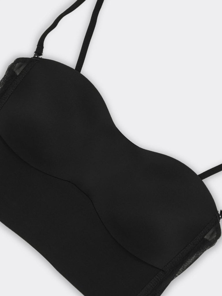 Wunderlove Black Padded Bandeau Shapewear Bra