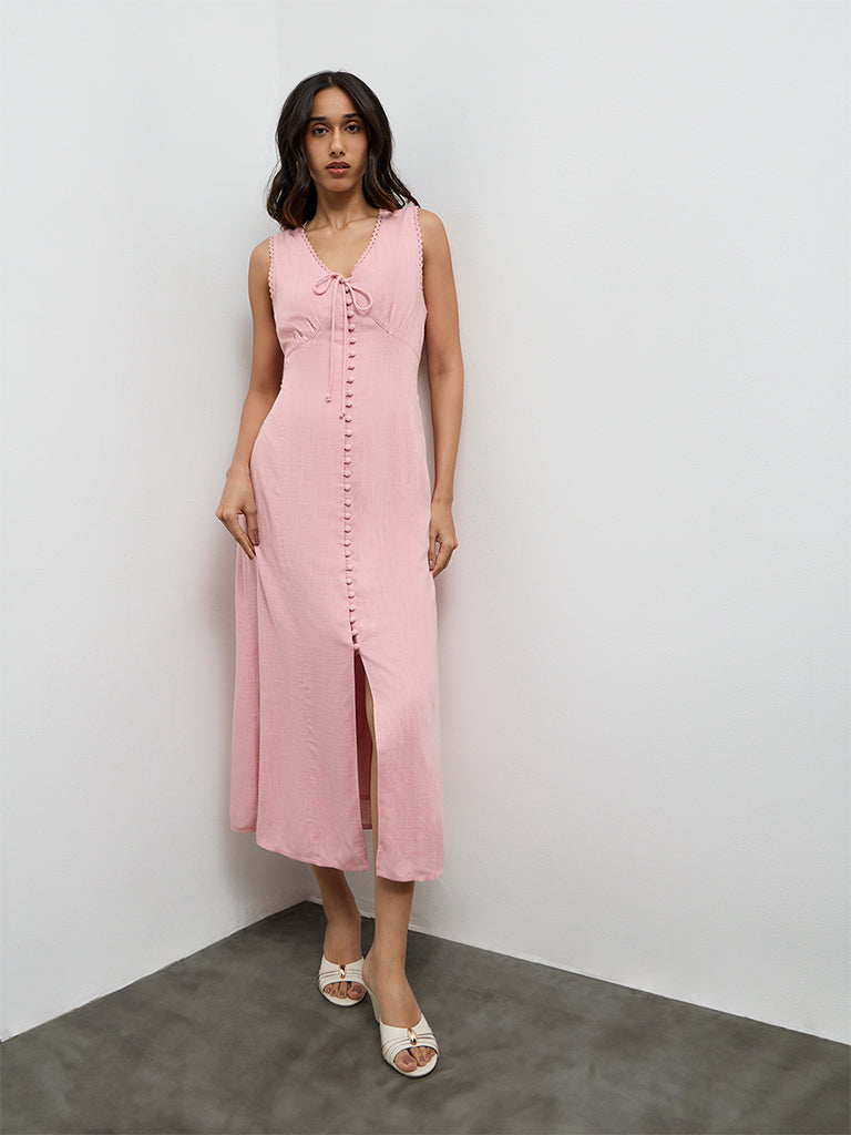 LOV Dusty Pink A-Line Dress