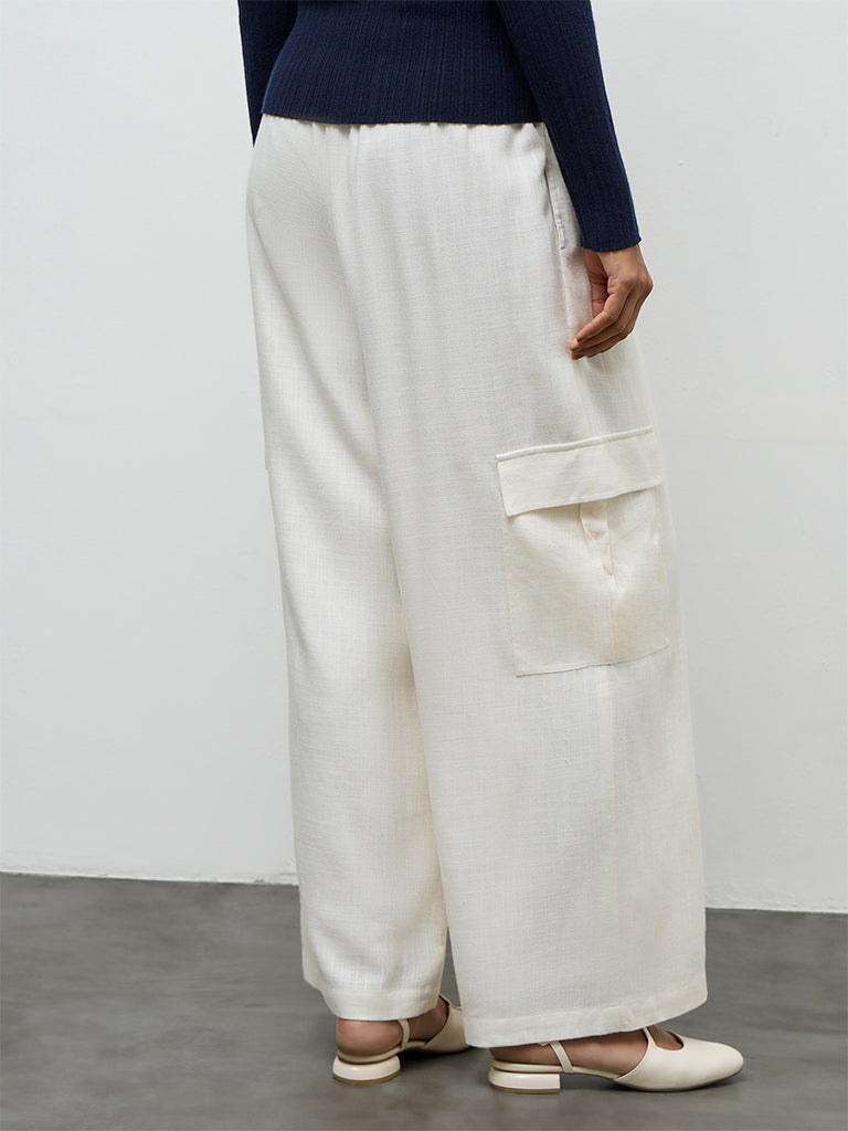LOV Off-White High Rise Pants