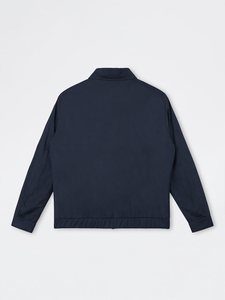 WES Formals Navy Pinstripe Slim-Fit Jacket