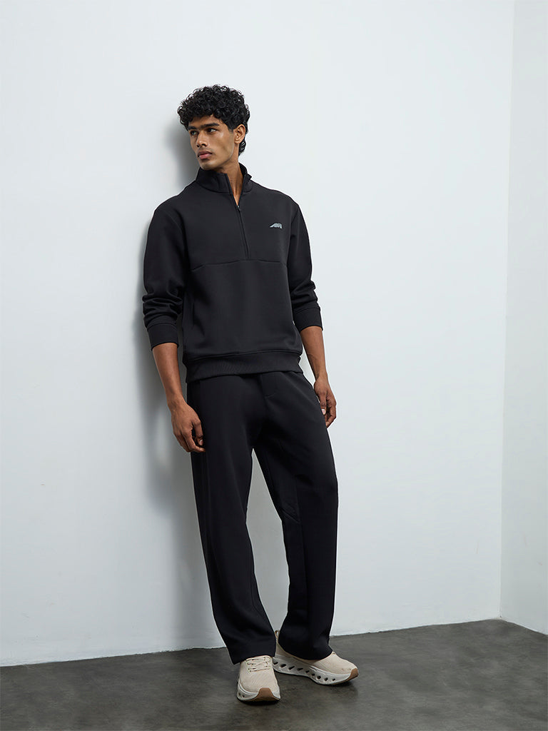Nuoflexx Black Text Detailed Relaxed-Fit Sweatshirt