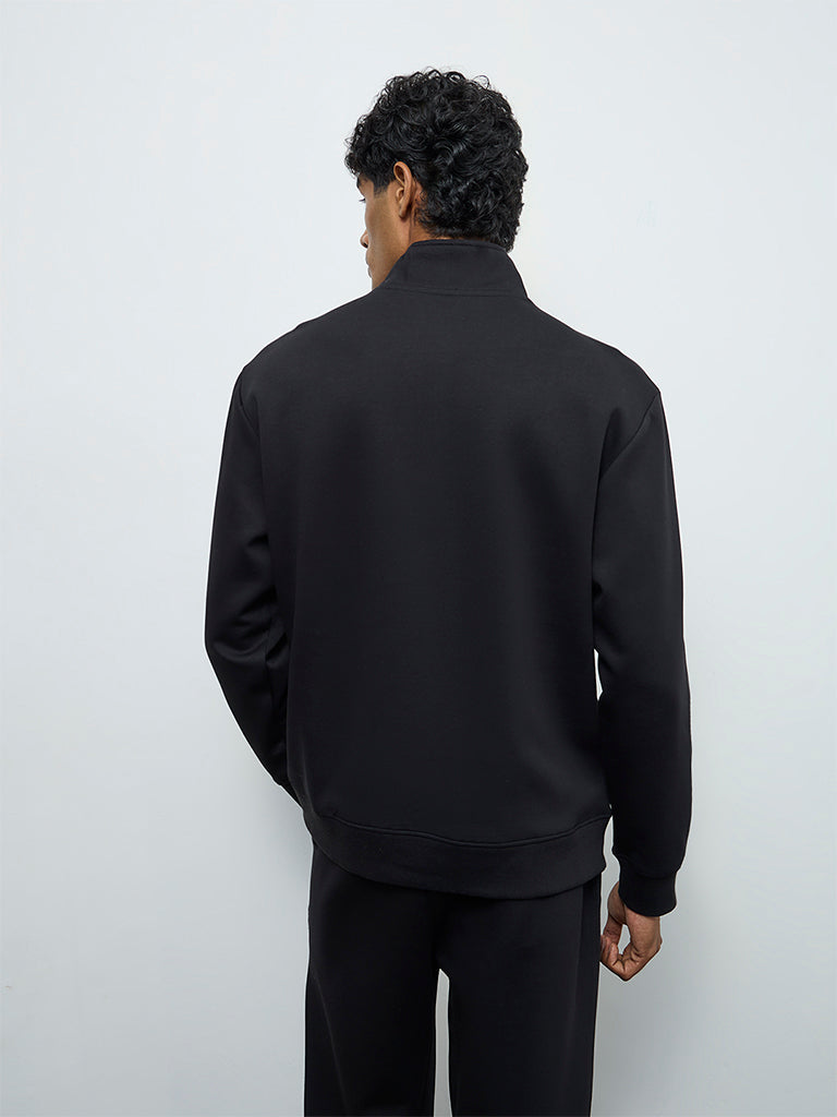 Nuoflexx Black Text Detailed Relaxed-Fit Sweatshirt
